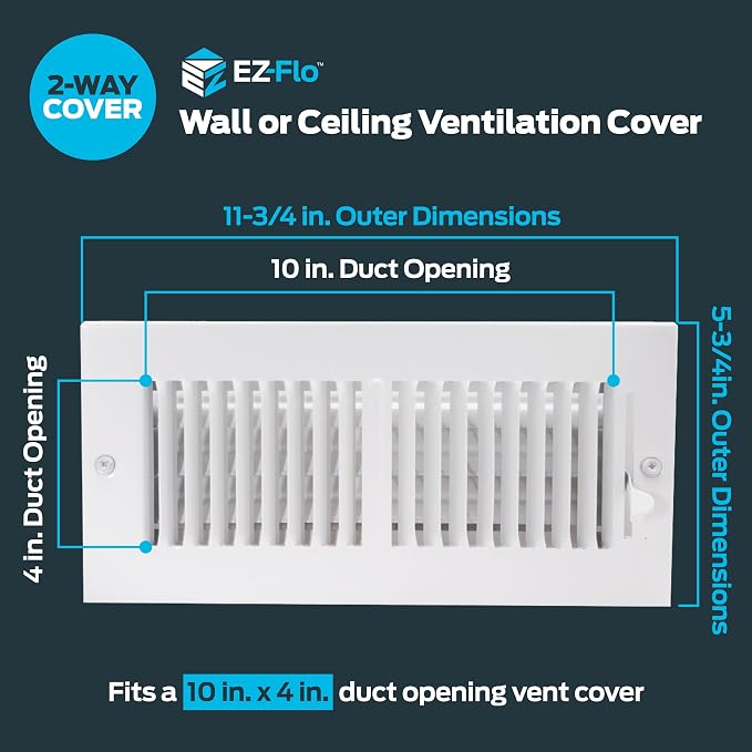 EZ-FLO 10 x 4 Inch Air Vent Cover - Image 2