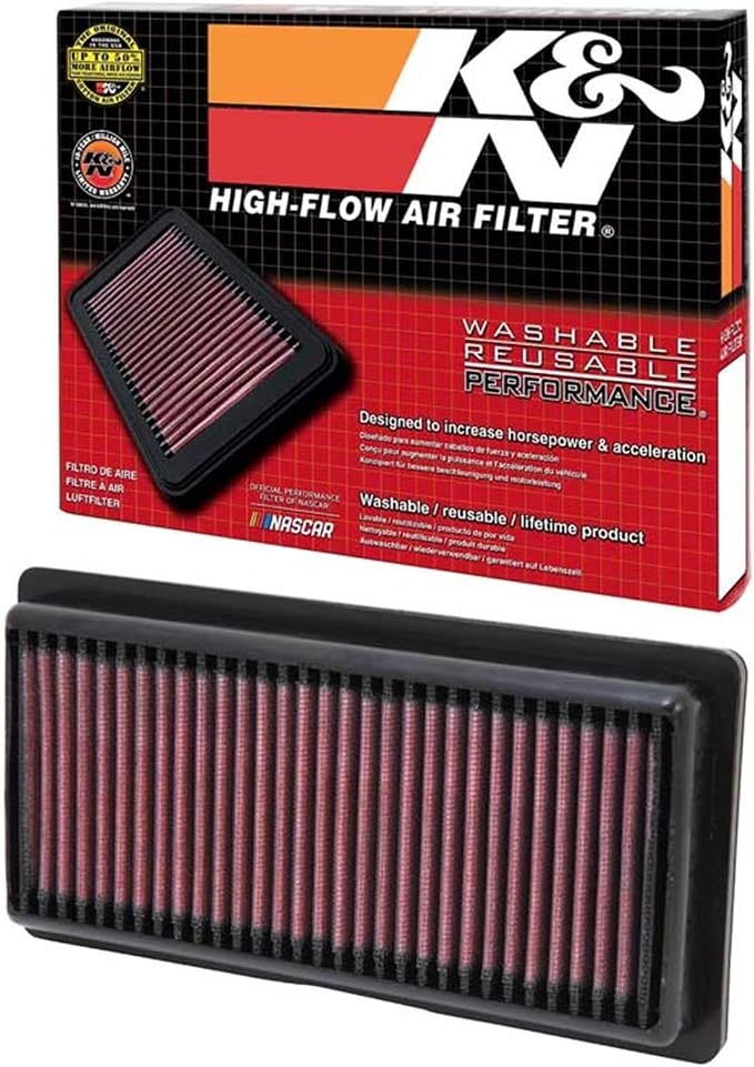 K&N High-Flow Original Lifetime Engine Air Filter: Increase Power: Premium by KNEngineeringInc