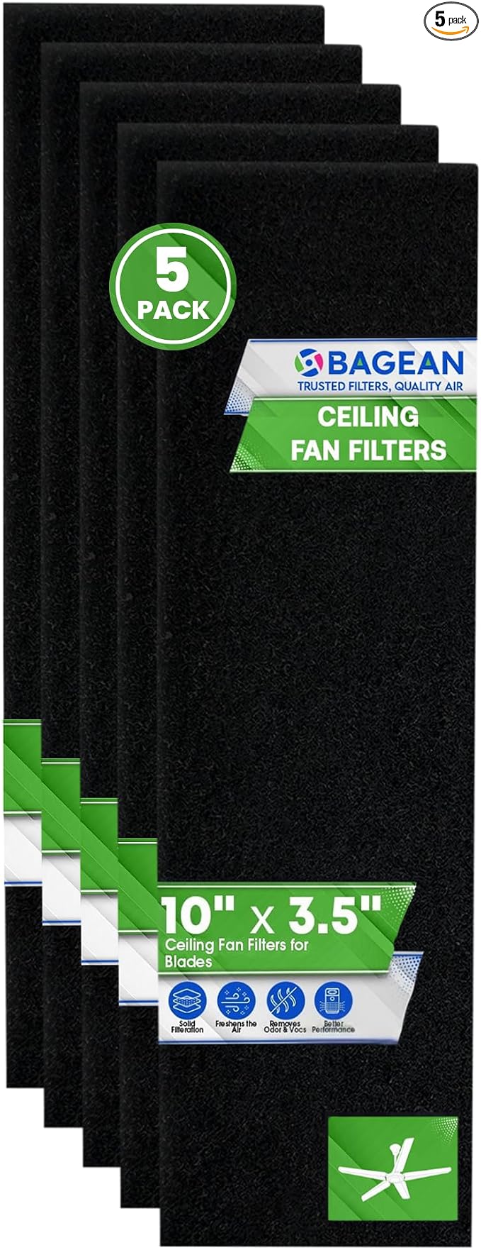 Ceiling Fan Filters for Blades by Bagean