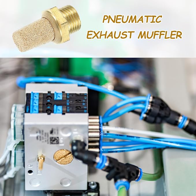 MECCANIXITY 3PCS Pneumatic Exhaust Muffler, g 1/8" Thread Male Sintered Bronze - Image 6