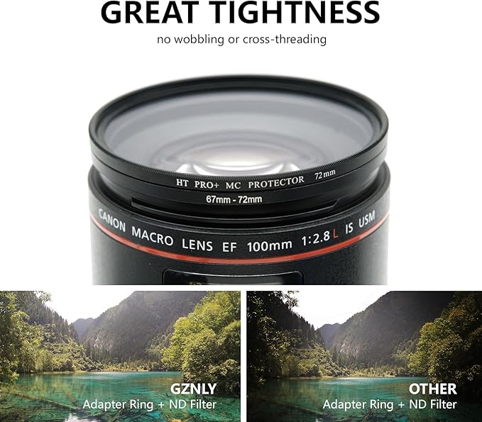 40.5mm to 58mm Step Up Ring Filter Adapter Black Metal Step up Adapter Rings - Image 6