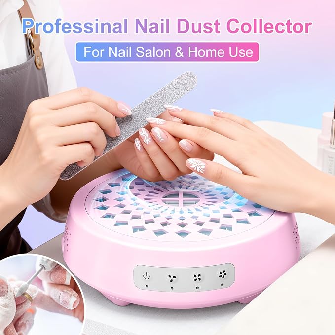 Professional Nail Dust Collector, Quiet Nail Vacuum Cleaner Machine - Image 4