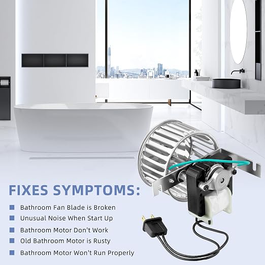 【Upgrade 100% Copper】 82229000 Bathroom Vent Fan Motor and Wheel Fit - Image 6