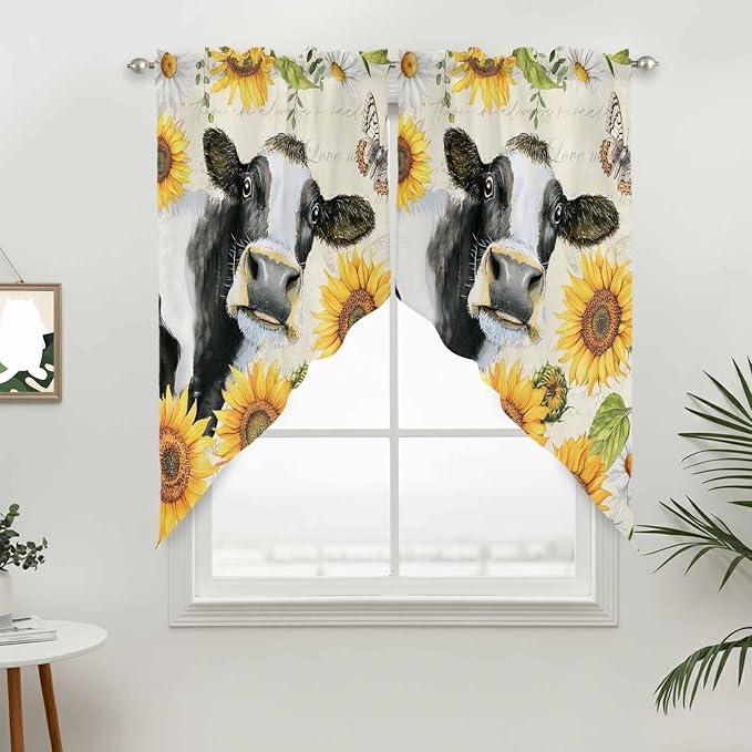 Yellow Sunflowers Swag Valances - Image 3