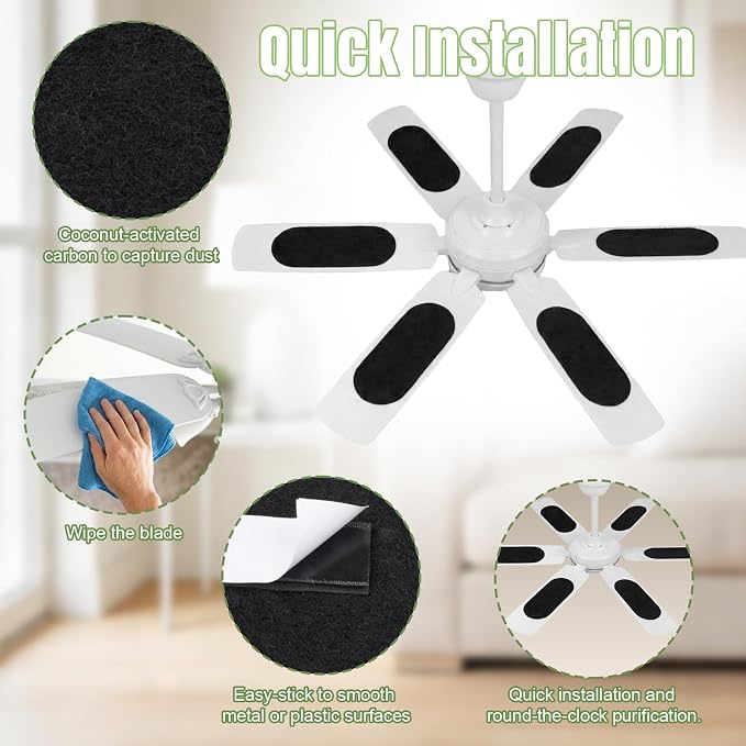 venshun 6 PCS Ceiling Fan Filters - Image 3