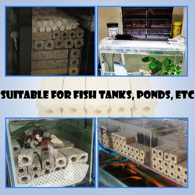 PINVNBY 20 Pcs 6.2-Inch Large Aquarium Filter Media Fish Tank Ceramic Media - Image 2