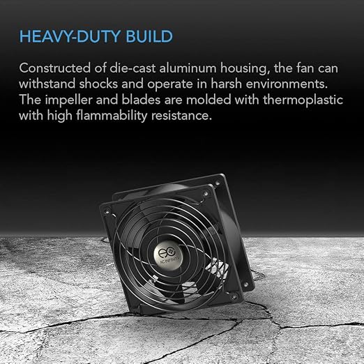AC Infinity AXIAL 1225, Quiet Muffin Fan, 120V AC 120mm x 25mm Low Speed - Image 5