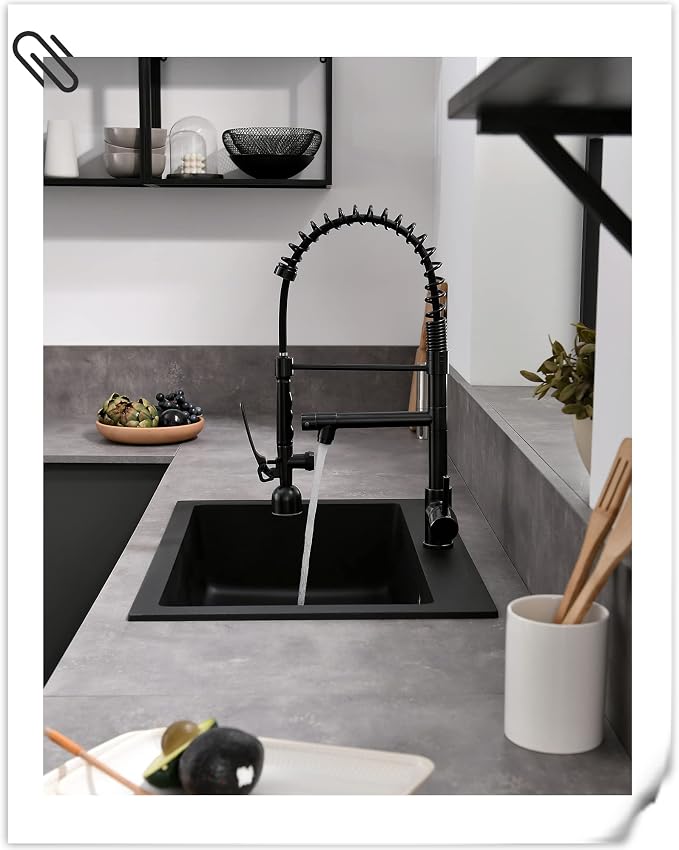 Fapully Commercial Single Handle Pull Down Sprayer Oil Rubbed Bronze Kitchen - Image 4