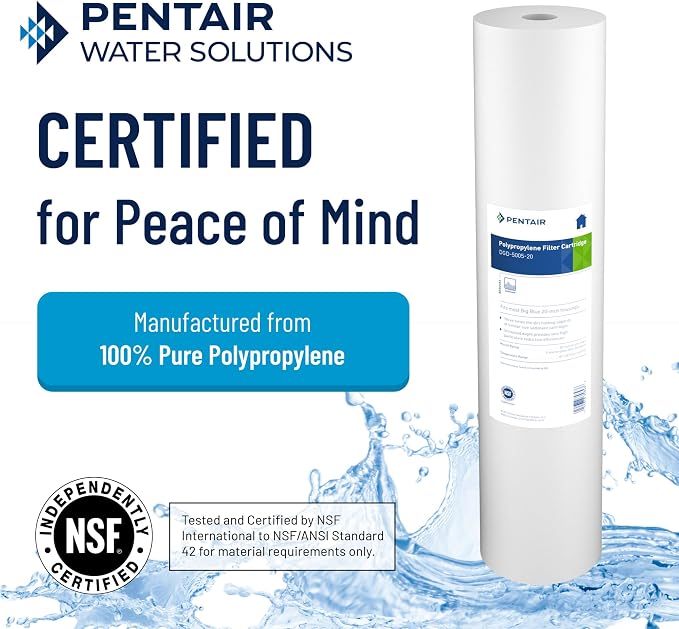 Pentair Pentek DGD-5005-20 Big Blue Water Filter, 20-Inch Whole House Sediment - Image 3