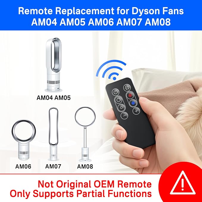 Replacement Remote Control for Dyson AM04 AM05 AM06 AM07 AM08 Fan, Compatible - Image 2
