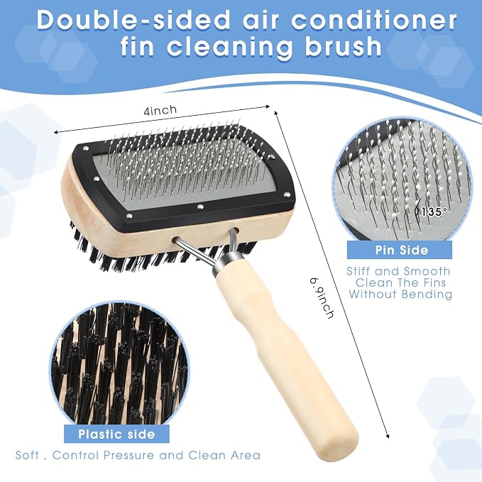Boao 3 Pcs Ac Coil Cleaner Brush Fin Comb Double Sided Refrigerator Air - Image 2