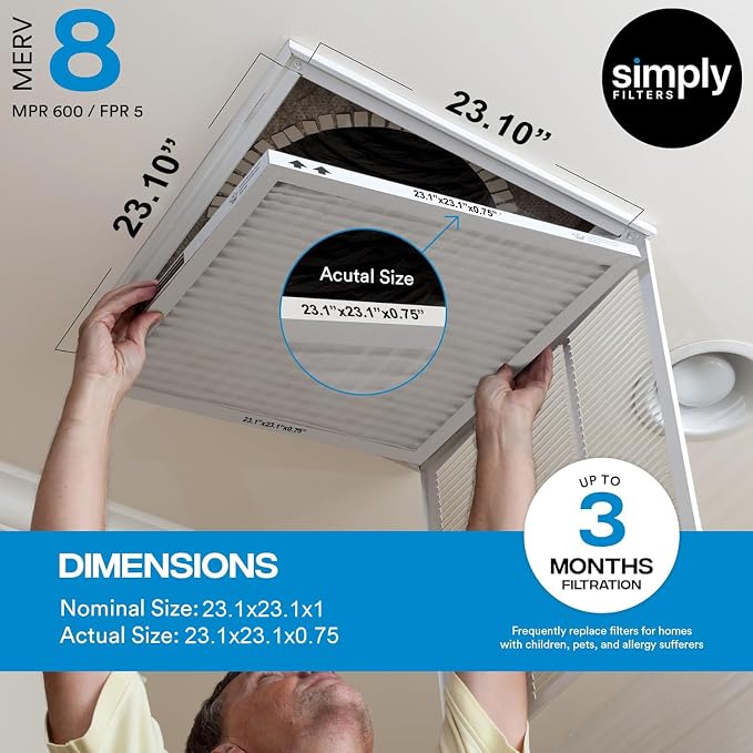 Simply 30x36x1 Air Filter, Merv 8, MPR 600, 6 Pack, - Image 5