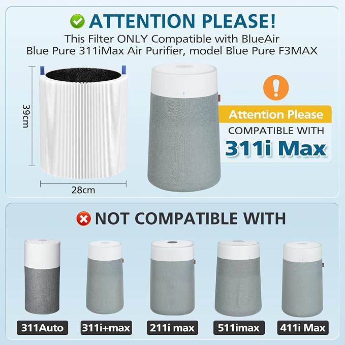 2 Pack 311i Max Replacement Filter, Compatible - Image 3