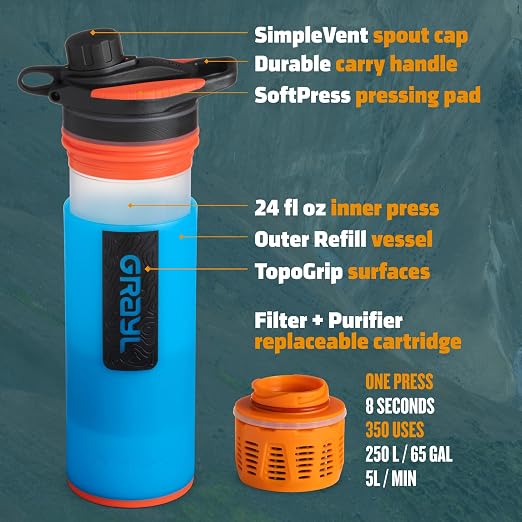 GRAYL GeoPress 24 oz Water Purifier Bottle - Image 3
