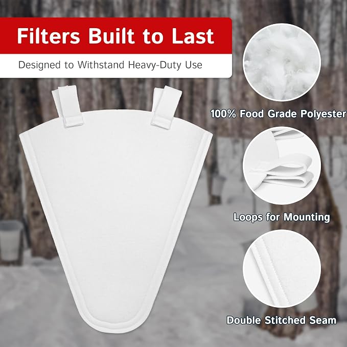 The Felt Store Synthetic Maple Syrup Filter Cone – Reusable Heavy-Duty - Image 2