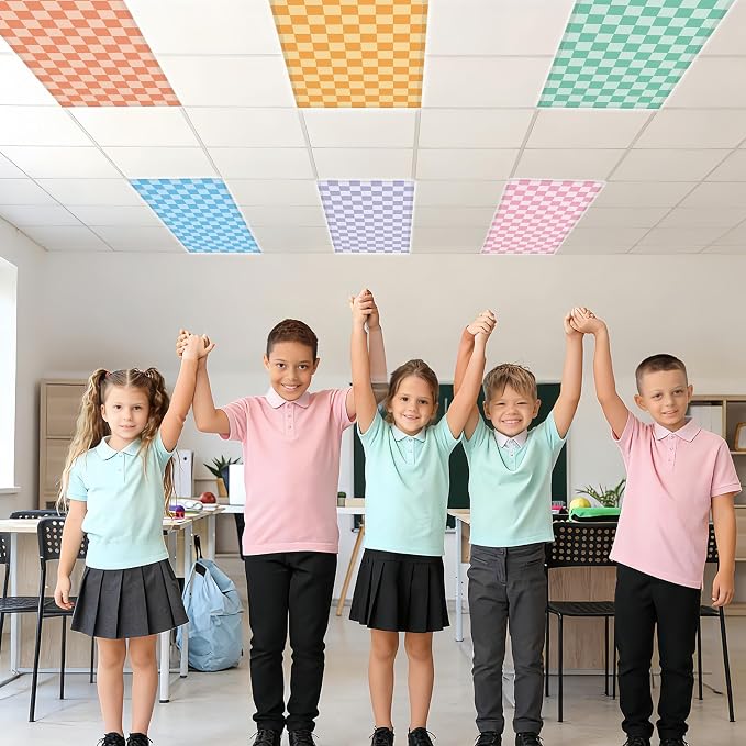 QOUBAI 8PCS Fluorescent Light Covers, 4x2 Feet Magnetic Light Cover Fluorescent - Image 7