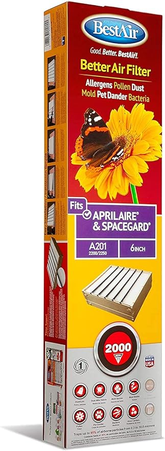 BestAir A201-SGM-11R AC Furnace Air Filter, MERV 11, Without Cardboard Frame - Image 2