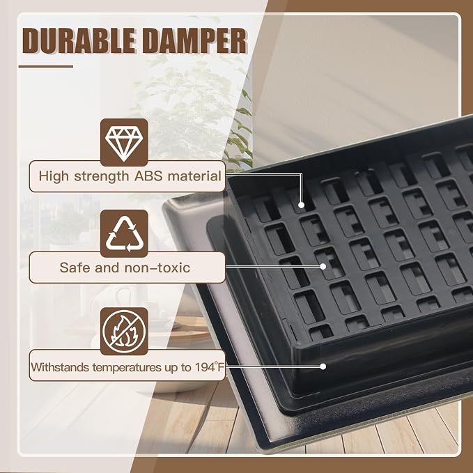 Floor Vents Register Ease Adjust 4X10 Inch Floor Air Vent Heavy Duty Walkable - Image 4