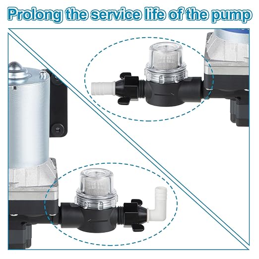 Dreyoo RV Water Pump Strainer Filter, 1/2 Twist On Pipe Strainer, 1/2 x 14 NPT - Image 5
