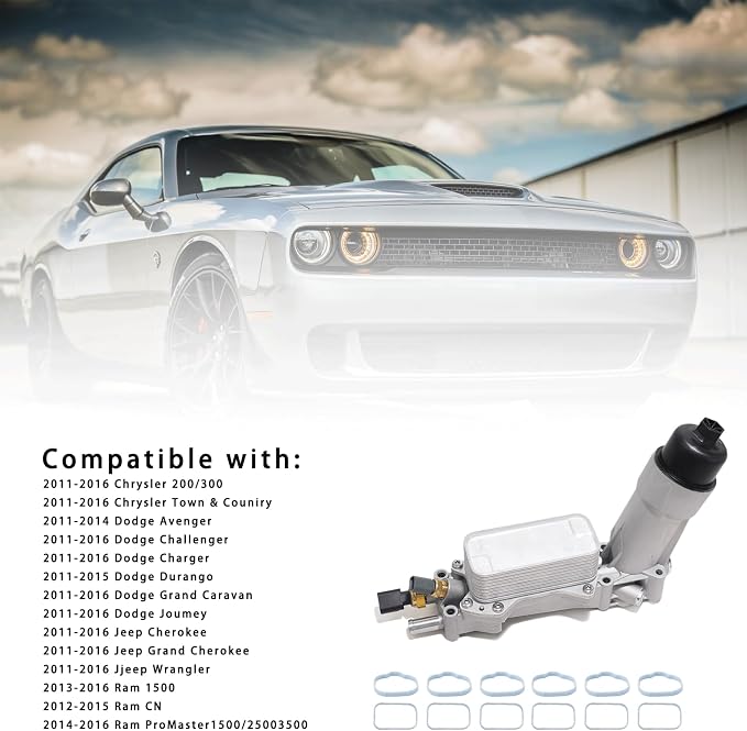 926-959 Aluminum Engine Oil Filter Housing Oil Cooler Kit - Image 4