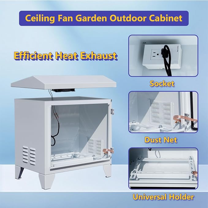 Pond Aerator Weatherproof Outdoor Cabinet, Air Pump 20”W×14.6”D×18”H - Image 8