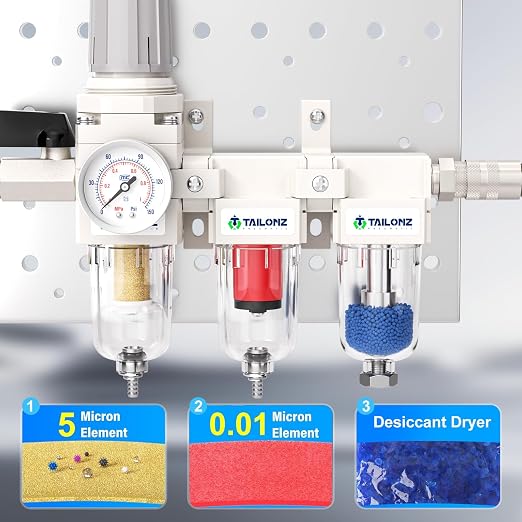 TAILONZ PNEUMATIC 0-150PSI 1/4 Inch NPT Grade 3 Stage Air Drying System - Image 4