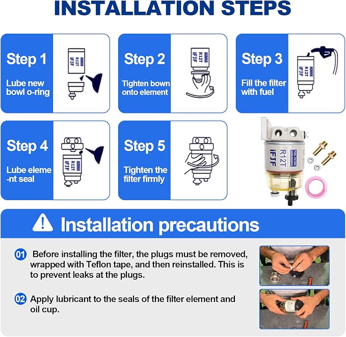 iFJF R12T Fuel Water Separator Marine Assembly - Image 8