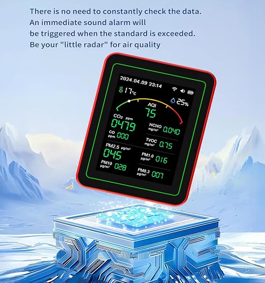 WiFi Smart Air Quality Monitor: 15-in-1 Indoor Air Quality Meter Detects PM - Image 8
