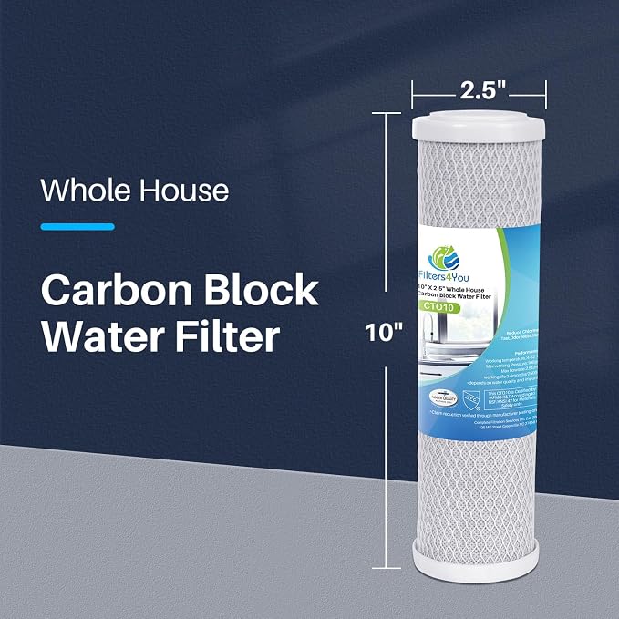 CFS UltraClean 10” x 2.5” Carbon Block Water Filter Cartridge, Compatible - Image 9