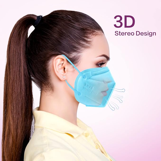 Miuphro KN95 Face Mask 50 Pack, Disposable Respirator Masks, 5 Layer Design - Image 5