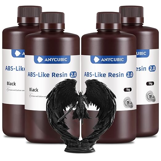 ANYCUBIC 2nd Gen Resin Technology ABS-Like Resin 2.0 Bundle, 3D Printer Resin by ANYCUBIC