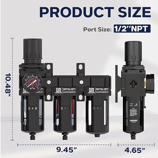 NEWPO 1/2" NPT 3 Stage Air Drying System, Air Dryer - Image 2