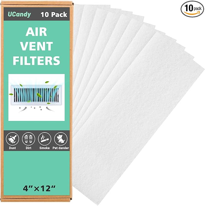 Air Vent Filters, Pack 10 Floor Vent Register Filters by Ucandy