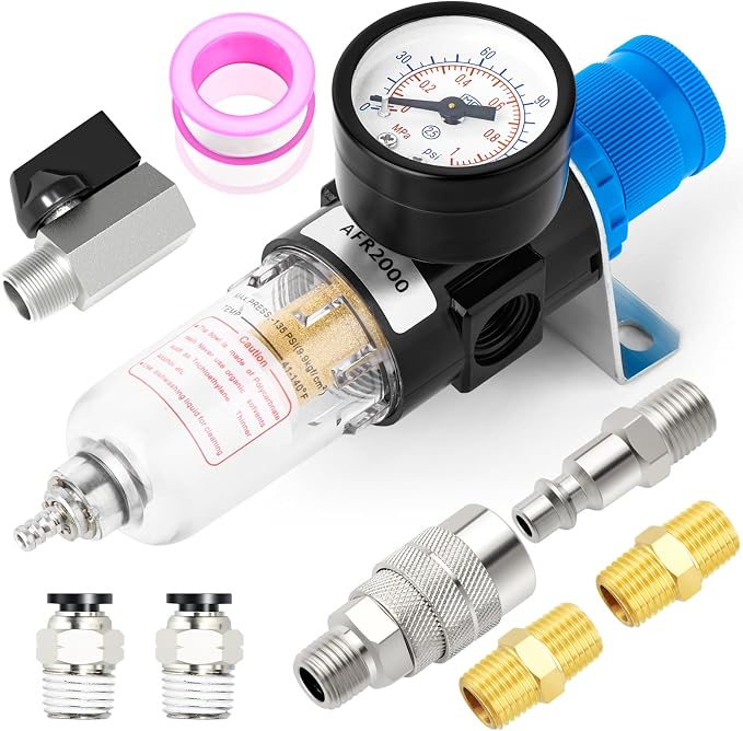MEANLIN Air Compressor Moisture Filter, AFR2000 Air Line Filter, 1/4" NPT Inlet by MEANLINMEASURE