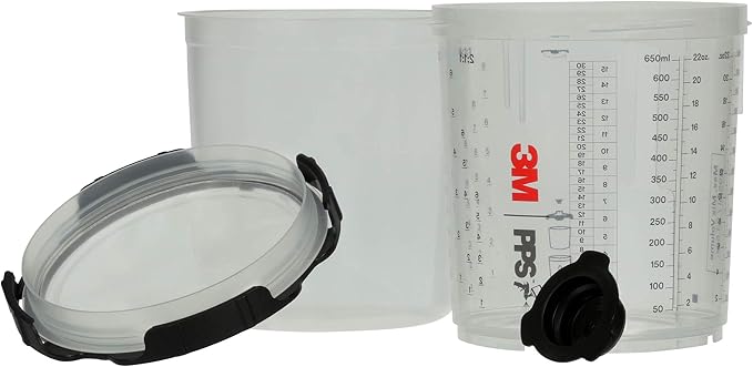 3M 26000 PPS 2.0 Spray Gun Cup, Lids and Liners Kit, 200-Micron Filter - Image 9
