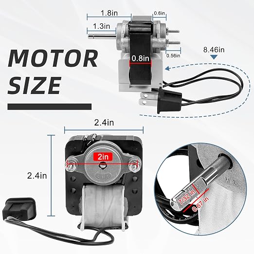 S99080166 BP28 Bathroom Vent Bath Fan Motor Kit Replacement YJF6178 Fit - Image 5