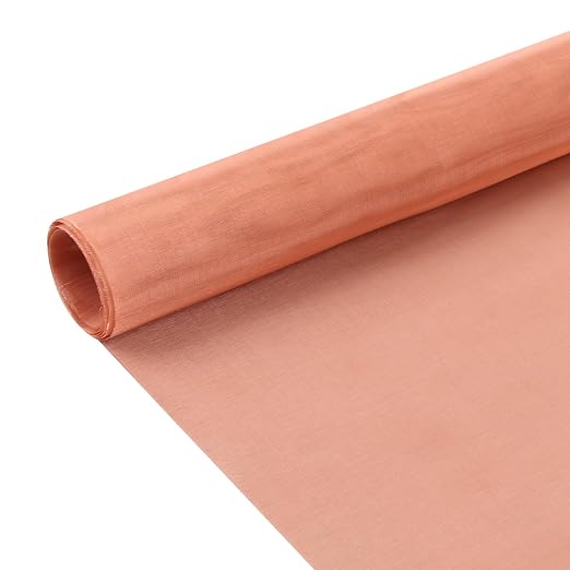 Copper Mesh Screen 7..9" x 39.4", 40 Mesh Copper Screen, Woven Wire Mesh Screen by AKZYTUE