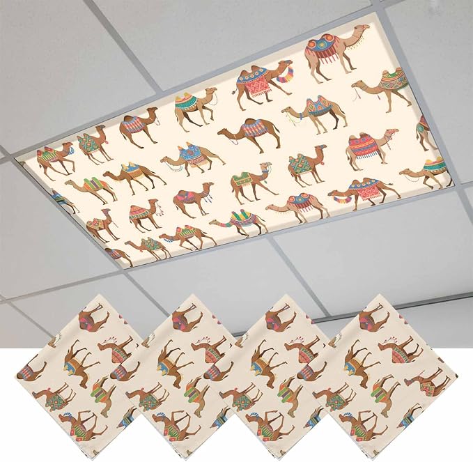 Fluorescent Light Covers for Ceiling Lights Desert Camel Magnetic Light Filters by Home+L6