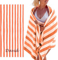 Personalized Passion Beach Towels for Adults - Custom Pool Towels with Name - Highly Absorbent Cotton - Striped Design for Women & Men - Large 70x30 Bath Sheet for Hotel, Swim & Camping - Coral