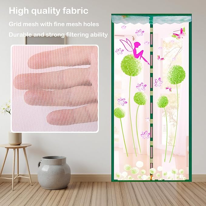 Door Mesh Screen with Magnet, Fly Hanging Temporary Magic Patio Heavy Duty - Image 5