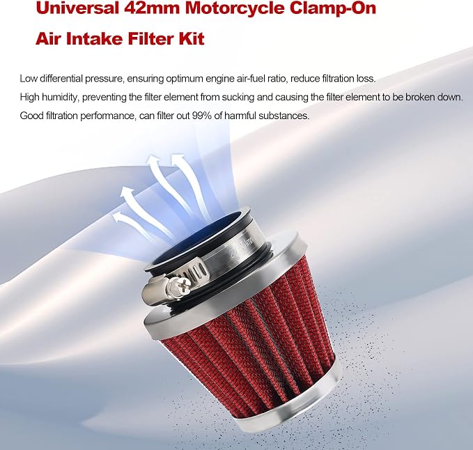 2PCS 42mm Universal Air Filter For GY6 125CC 150CC 200CC 250CC Dirt Bike ATV - Image 4