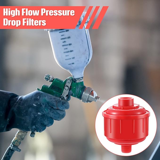 4 Pieces Disposable Mini Air Water Filters Disposable Spray Gun Filter - Image 6