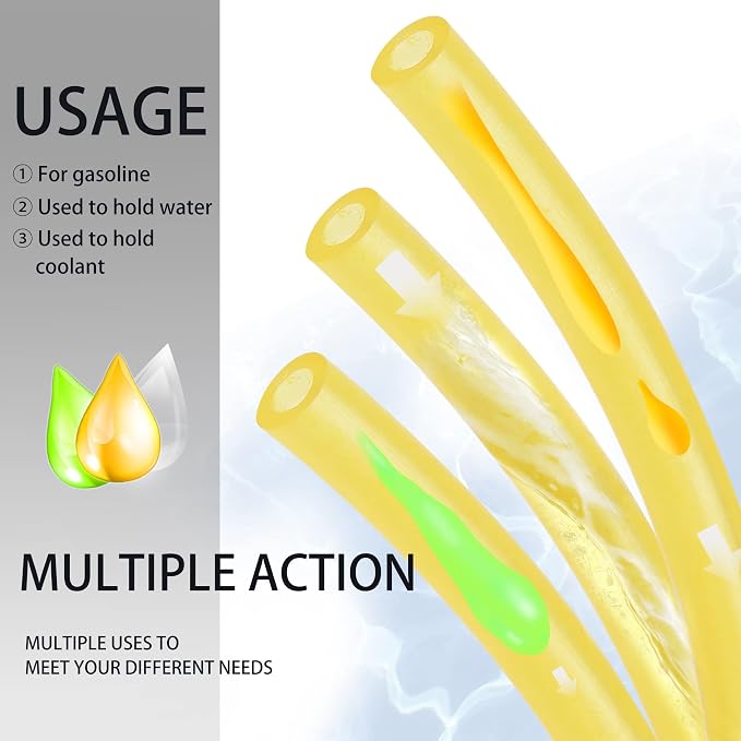 3/16 ID Fuel Line Hose 10FT + 2pcs Fuel Filter+10pcs Clamp - Image 2