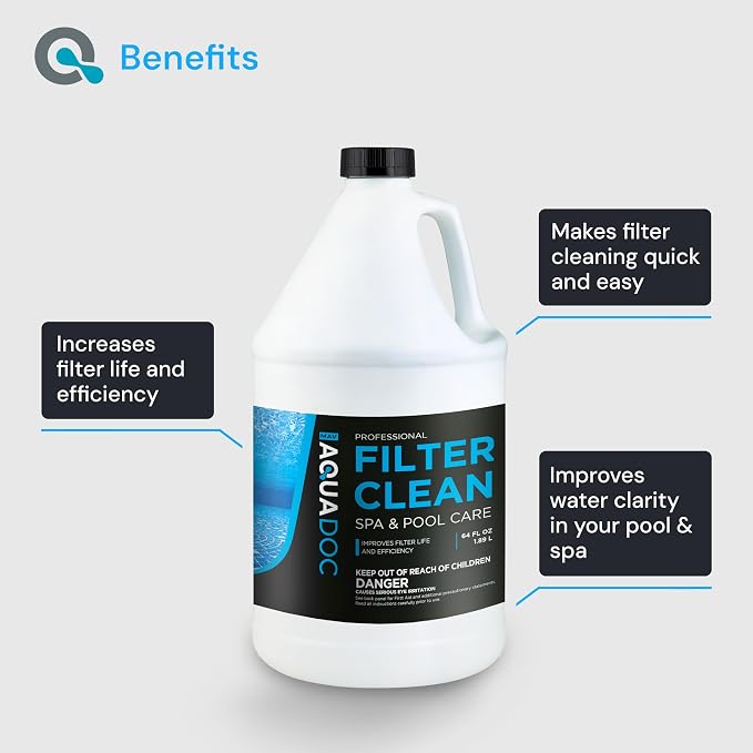 AquaDoc Spa & Hot Tub Filter Cleaner Soak - 64oz - Pool Filter Cleaner & - Image 4