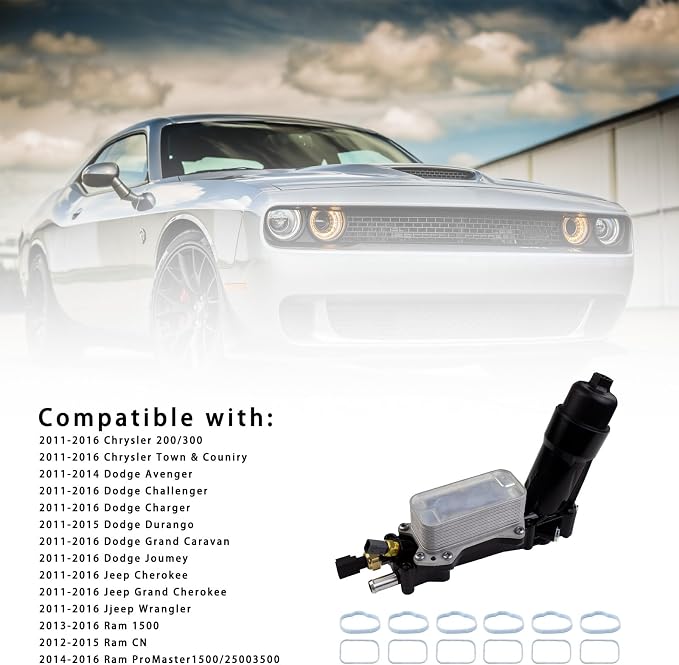 926-959 Aluminum Engine Oil Filter Housing Oil Cooler Kit - Image 4