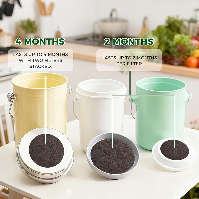 Compost Filters, 7.25 Inch | Biodegradable Coconut Fiber Charcoal Air Filters - Image 4