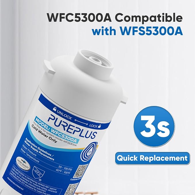 PUREPLUS WFC5300A Under Sink Water Filter, 22000 Gallons, 99.99% Chlorine - Image 2