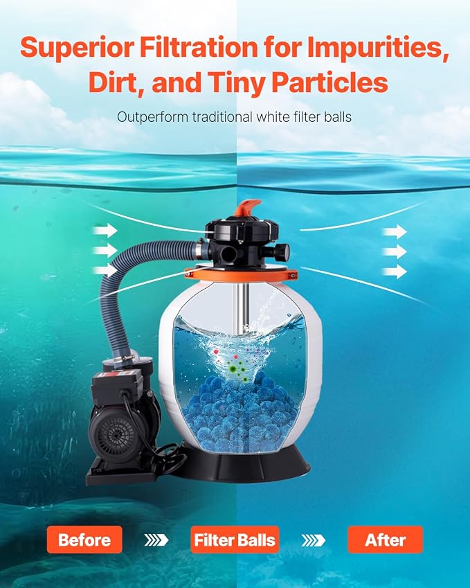 VEVOR Pool Filter Balls for Sand Filter, 3.1 lbs, Filter Balls Replace Pool - Image 3