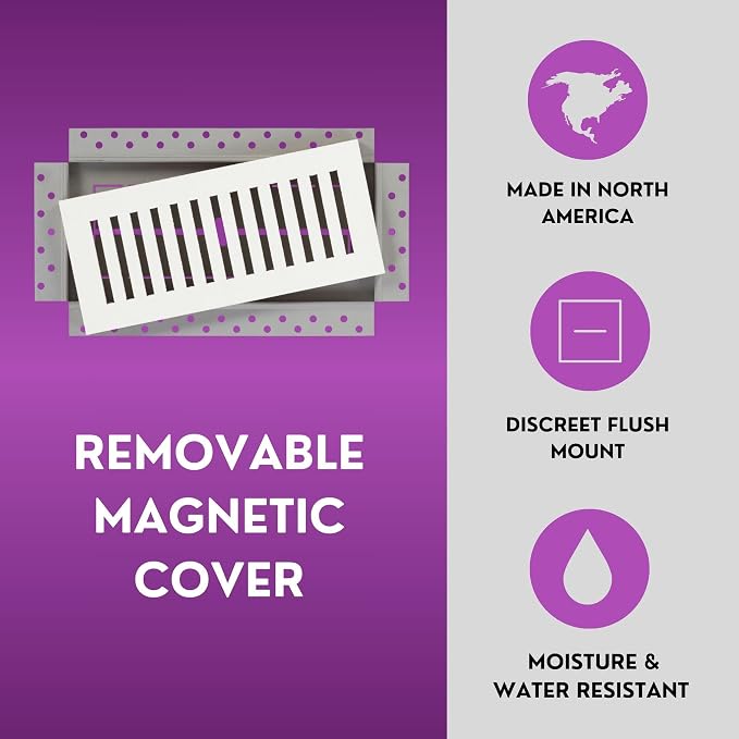 BreezeLux BL612 Magnetic Air Supply Vent Cover, Fits 6" x 12" Duct Openings | - Image 3