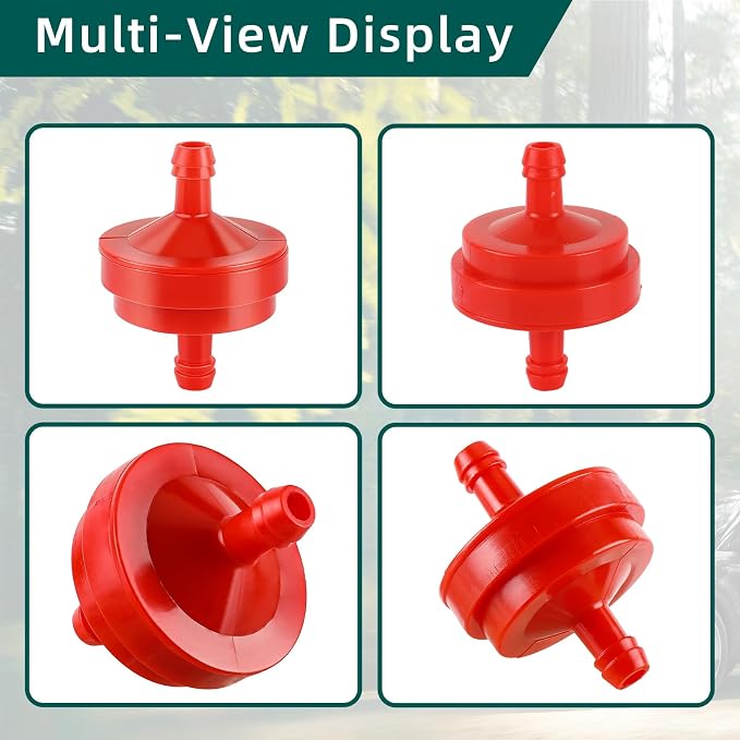 AUTOKAY Lawn Mower 1/4" Inline Gas Fuel Filter Compatible - Image 2